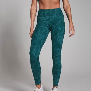 Abstract Leggings – Marine Blue