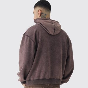 Oversized Boxy Acid Wash Hoodie