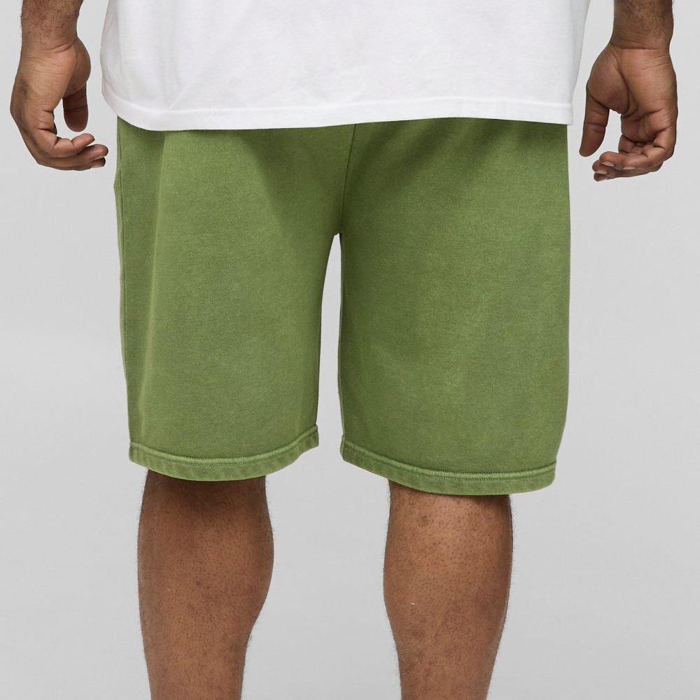 Plus Loose Fit Acid Wash Jersey Shorts - Image 2