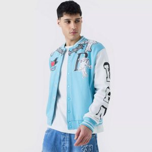 OVERSIZED LIMITED JERSEY VARSITY JACKET