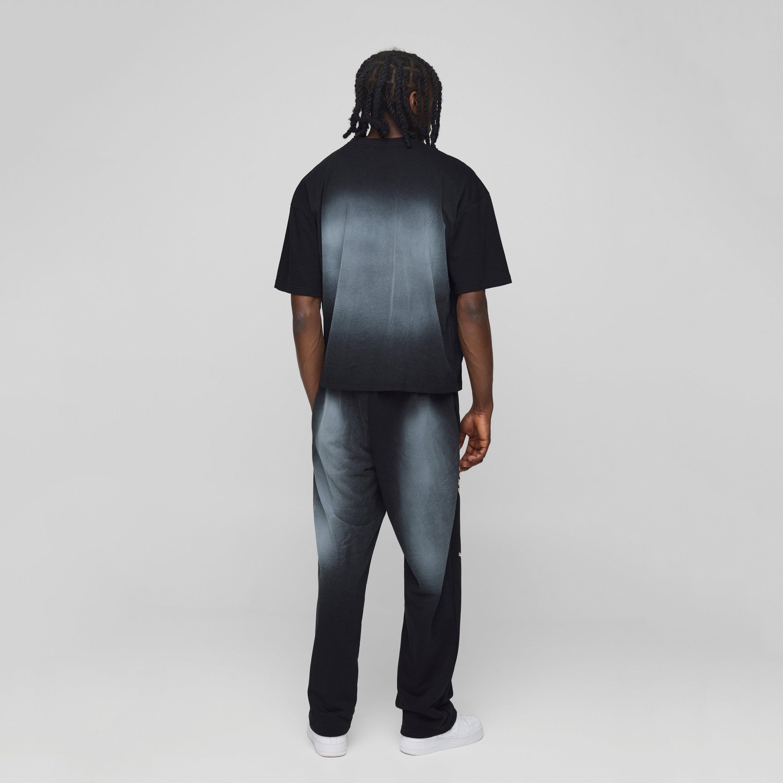 Oversized Man Washed T-Shirt & Jogger Long Set - Image 2